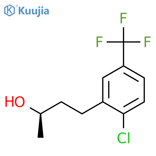 (2R)-4-2-chloro-5-(trifluoromethyl)phenylbutan-2-ol structure