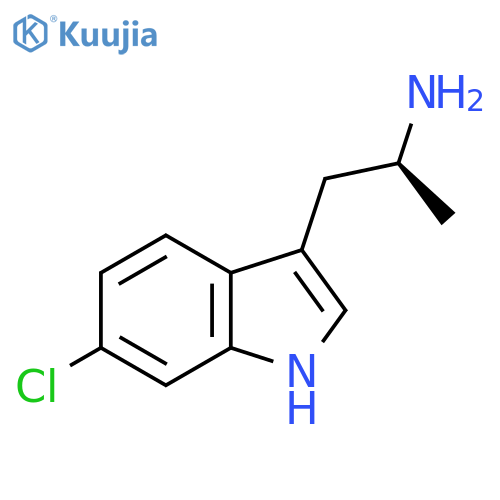 (2S)-1-(6-chloro-1H-indol-3-yl)propan-2-amine structure