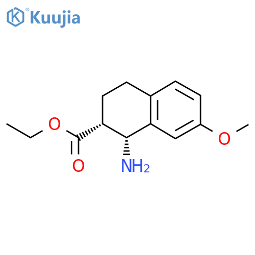rac-ethyl (1R,2R)-1-amino-7-methoxy-1,2,3,4-tetrahydronaphthalene-2-carboxylate structure