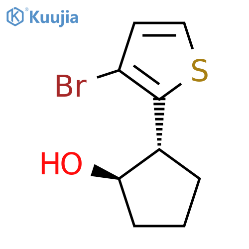 rac-(1R,2R)-2-(3-bromothiophen-2-yl)cyclopentan-1-ol structure
