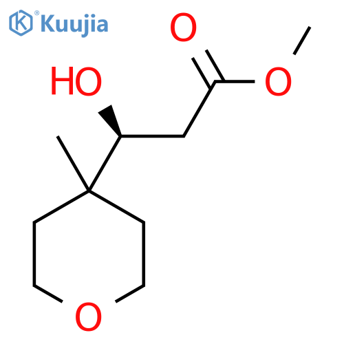 methyl (3S)-3-hydroxy-3-(4-methyloxan-4-yl)propanoate structure