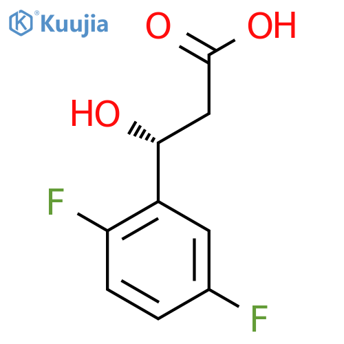 (3R)-3-(2,5-difluorophenyl)-3-hydroxypropanoic acid structure