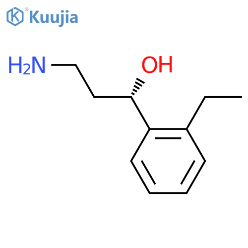 (1S)-3-amino-1-(2-ethylphenyl)propan-1-ol structure