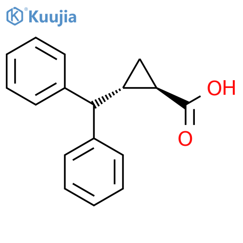 rac-(1R,2S)-2-(diphenylmethyl)cyclopropane-1-carboxylic acid structure