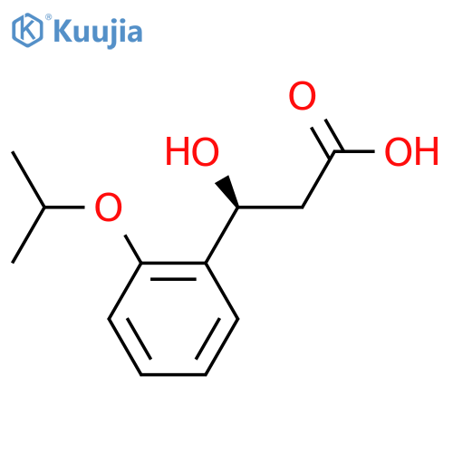(3S)-3-hydroxy-3-2-(propan-2-yloxy)phenylpropanoic acid structure