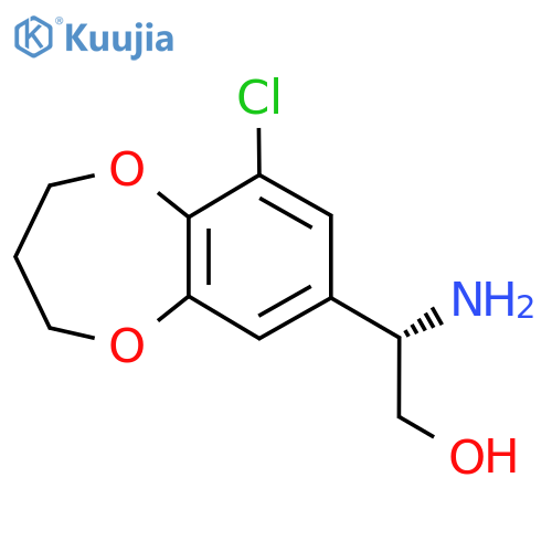 (2S)-2-amino-2-(9-chloro-3,4-dihydro-2H-1,5-benzodioxepin-7-yl)ethan-1-ol structure