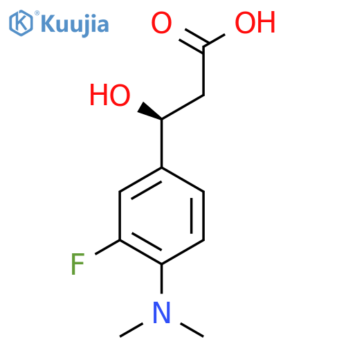 (3S)-3-4-(dimethylamino)-3-fluorophenyl-3-hydroxypropanoic acid structure
