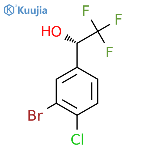 (1S)-1-(3-bromo-4-chlorophenyl)-2,2,2-trifluoroethan-1-ol structure