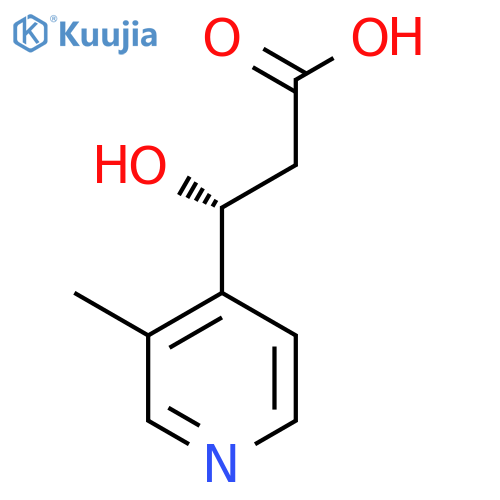 (3R)-3-hydroxy-3-(3-methylpyridin-4-yl)propanoic acid structure