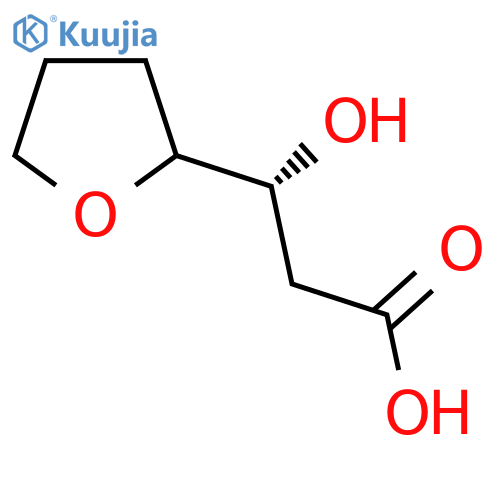 (3R)-3-hydroxy-3-(oxolan-2-yl)propanoic acid structure