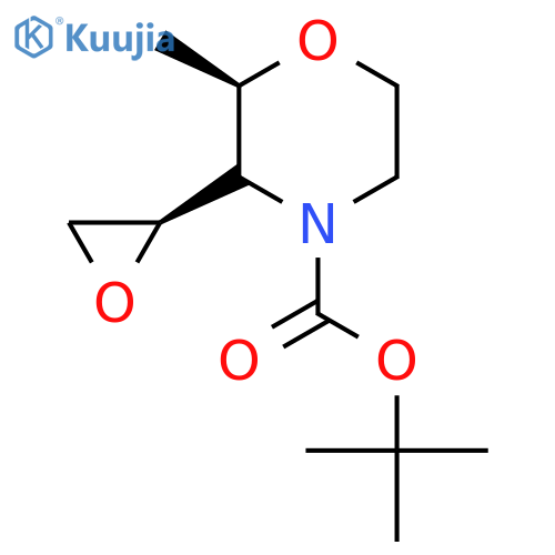 tert-butyl (2R)-2-methyl-3-(2R)-oxiran-2-ylmorpholine-4-carboxylate structure