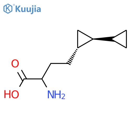 rac-2-amino-4-(1R,2R)-2-cyclopropylcyclopropylbutanoic acid structure