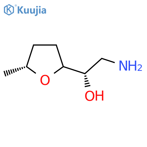 (1S)-2-amino-1-(5R)-5-methyloxolan-2-ylethan-1-ol structure
