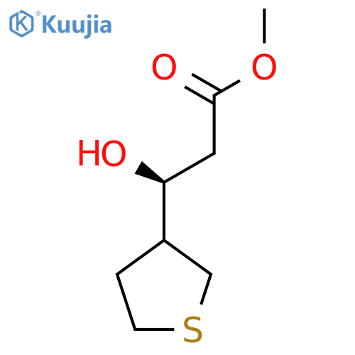 methyl (3S)-3-hydroxy-3-(thiolan-3-yl)propanoate structure
