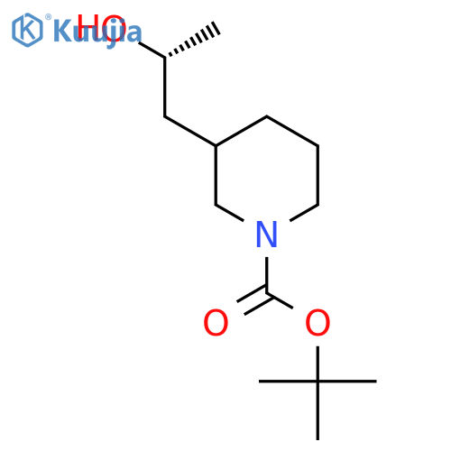 tert-butyl 3-(2R)-2-hydroxypropylpiperidine-1-carboxylate structure
