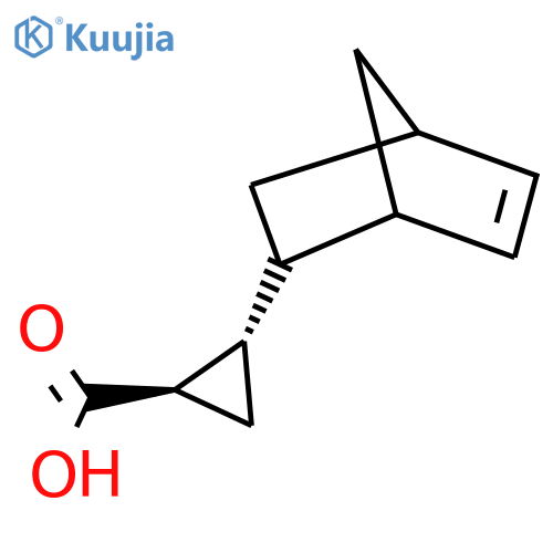 rac-(1R,2S)-2-{bicyclo2.2.1hept-5-en-2-yl}cyclopropane-1-carboxylic acid structure