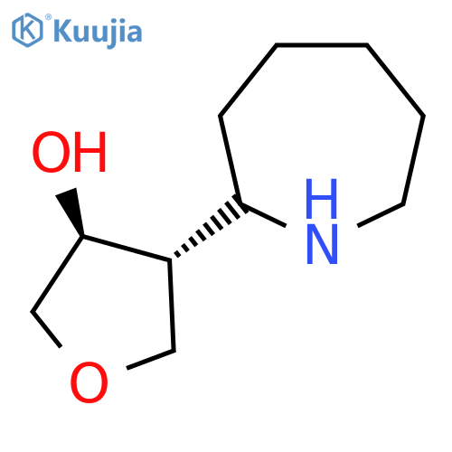 rac-(3R,4S)-4-(azepan-2-yl)oxolan-3-ol structure