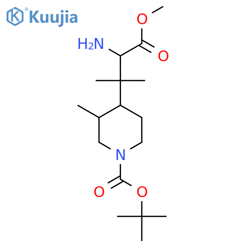 tert-butyl 4-(3-amino-4-methoxy-2-methyl-4-oxobutan-2-yl)-3-methylpiperidine-1-carboxylate structure