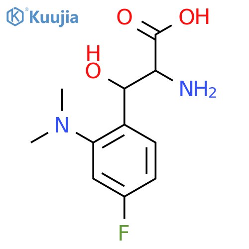 2-amino-3-2-(dimethylamino)-4-fluorophenyl-3-hydroxypropanoic acid structure