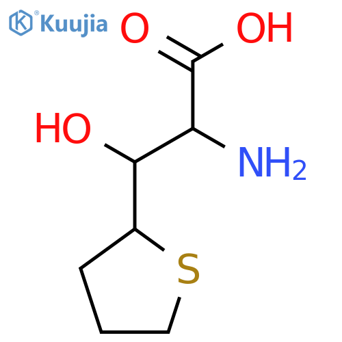 2-amino-3-hydroxy-3-(thiolan-2-yl)propanoic acid structure
