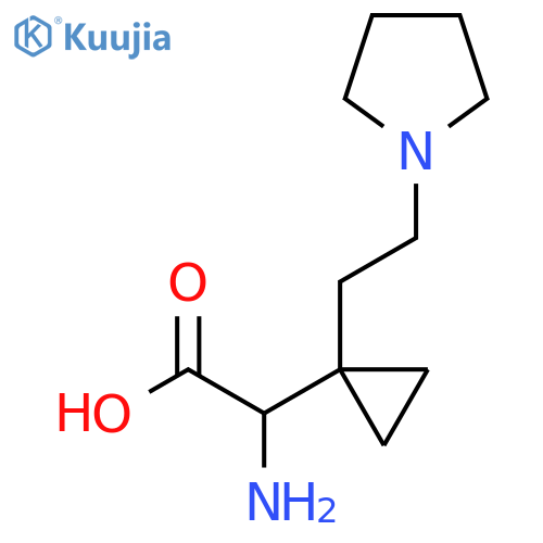 2-amino-2-{1-2-(pyrrolidin-1-yl)ethylcyclopropyl}acetic acid structure