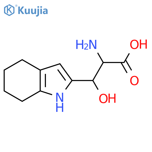 2-amino-3-hydroxy-3-(4,5,6,7-tetrahydro-1H-indol-2-yl)propanoic acid structure