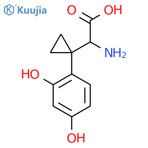 2-amino-2-1-(2,4-dihydroxyphenyl)cyclopropylacetic acid structure