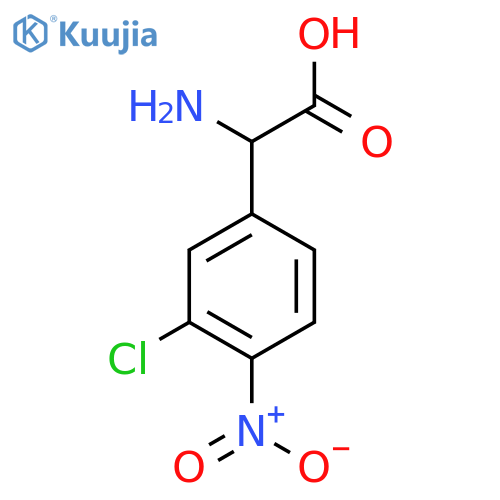2-amino-2-(3-chloro-4-nitrophenyl)acetic acid structure