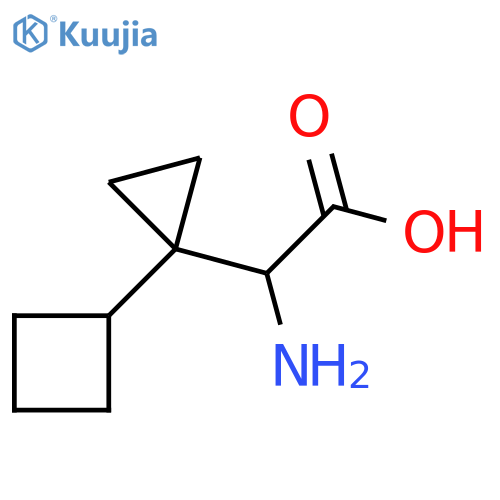 2-amino-2-(1-cyclobutylcyclopropyl)acetic acid structure