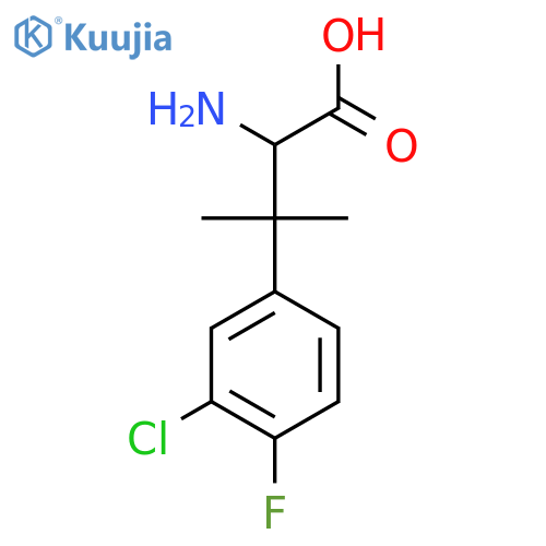 2-amino-3-(3-chloro-4-fluorophenyl)-3-methylbutanoic acid structure