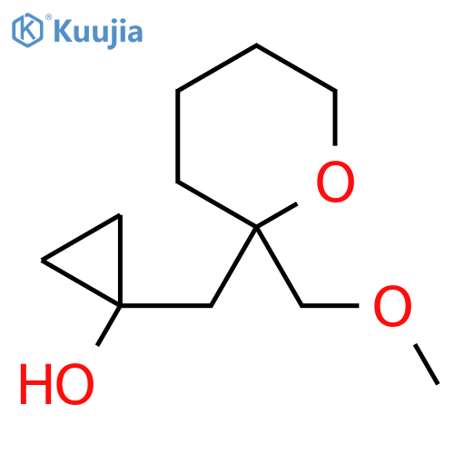 1-{2-(methoxymethyl)oxan-2-ylmethyl}cyclopropan-1-ol structure