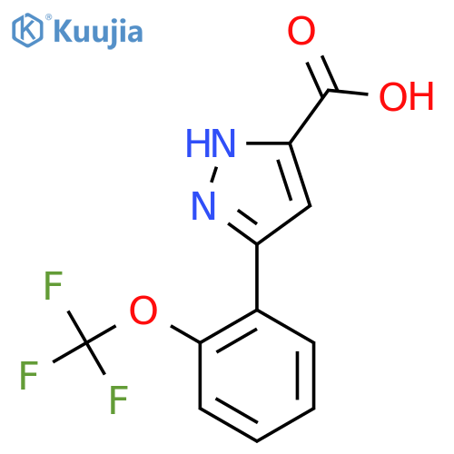5-2-(trifluoromethoxy)phenyl-1H-pyrazole-3-carboxylic acid structure