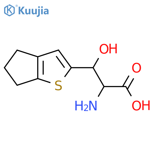 2-amino-3-{4H,5H,6H-cyclopentabthiophen-2-yl}-3-hydroxypropanoic acid structure