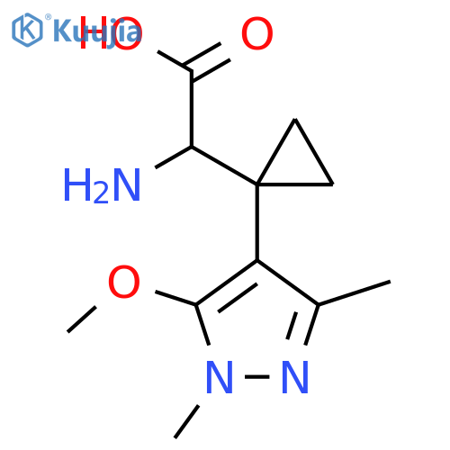 2-amino-2-1-(5-methoxy-1,3-dimethyl-1H-pyrazol-4-yl)cyclopropylacetic acid structure