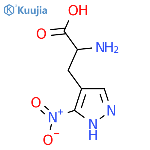 2-amino-3-(3-nitro-1H-pyrazol-4-yl)propanoic acid structure
