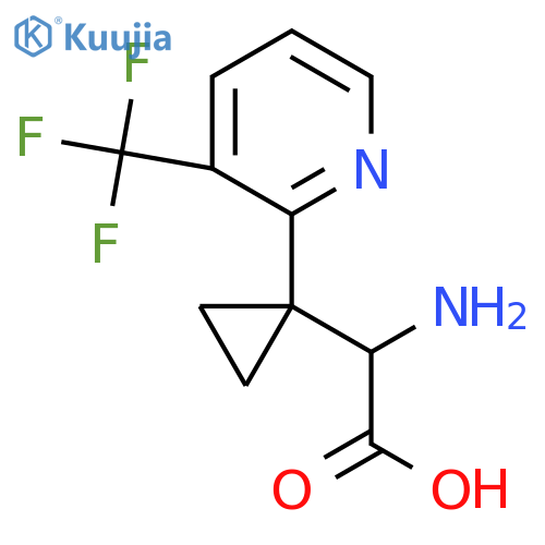 2-amino-2-{1-3-(trifluoromethyl)pyridin-2-ylcyclopropyl}acetic acid structure
