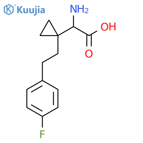 2-amino-2-{1-2-(4-fluorophenyl)ethylcyclopropyl}acetic acid structure