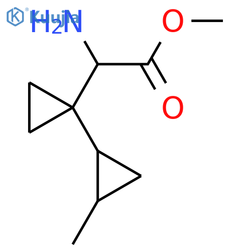 methyl 2-amino-2-1-(2-methylcyclopropyl)cyclopropylacetate structure