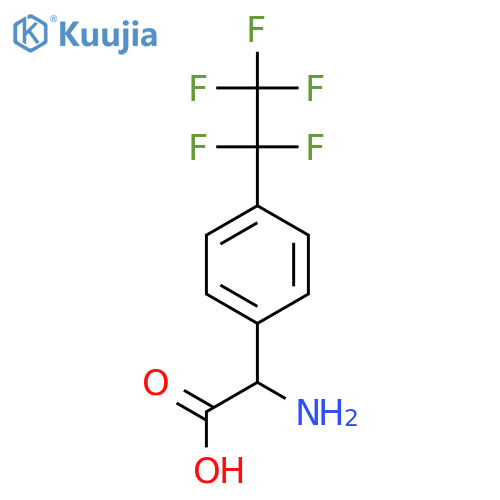 2-amino-2-4-(pentafluoroethyl)phenylacetic acid structure