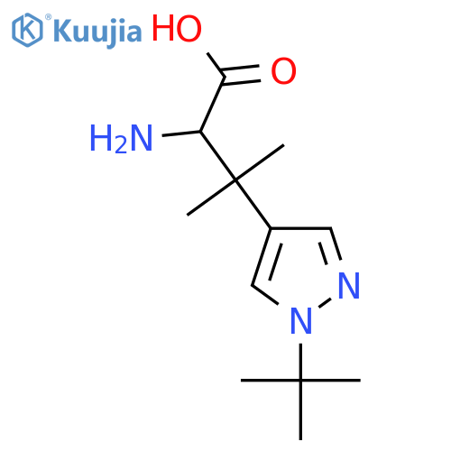 2-amino-3-(1-tert-butyl-1H-pyrazol-4-yl)-3-methylbutanoic acid structure