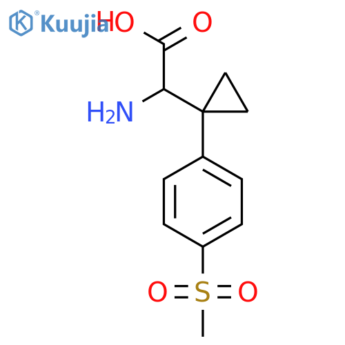 2-amino-2-1-(4-methanesulfonylphenyl)cyclopropylacetic acid structure