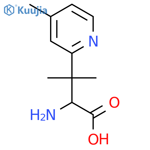 2-amino-3-methyl-3-(4-methylpyridin-2-yl)butanoic acid structure