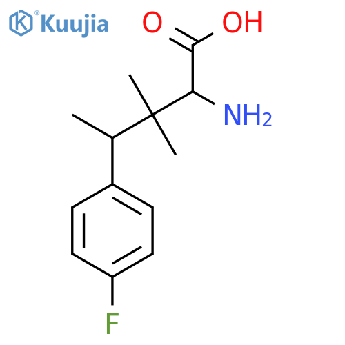 2-amino-4-(4-fluorophenyl)-3,3-dimethylpentanoic acid structure