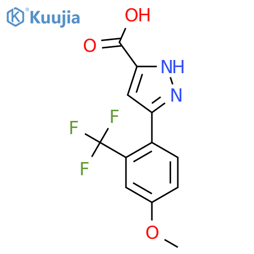 5-4-methoxy-2-(trifluoromethyl)phenyl-1H-pyrazole-3-carboxylic acid structure