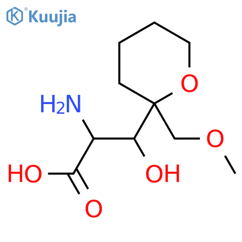 2-amino-3-hydroxy-3-2-(methoxymethyl)oxan-2-ylpropanoic acid structure