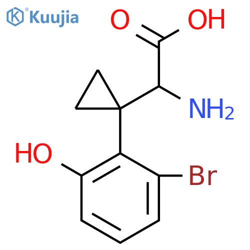 2-amino-2-1-(2-bromo-6-hydroxyphenyl)cyclopropylacetic acid structure