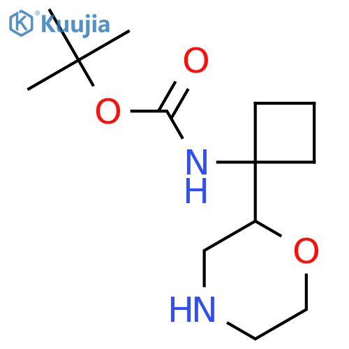 tert-butyl N-1-(morpholin-2-yl)cyclobutylcarbamate structure