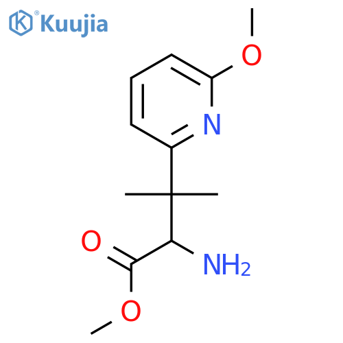 methyl 2-amino-3-(6-methoxypyridin-2-yl)-3-methylbutanoate structure