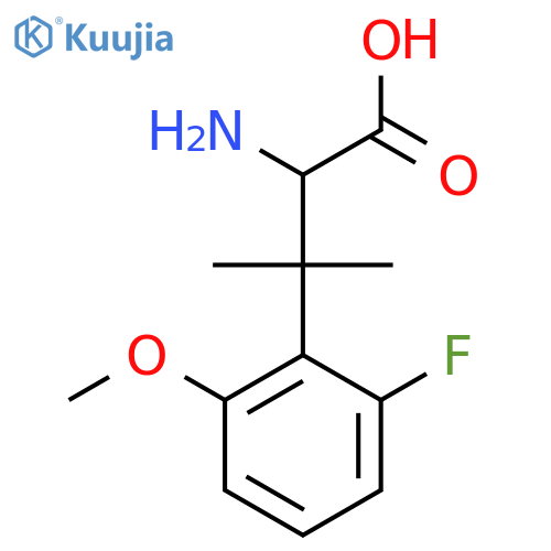 2-amino-3-(2-fluoro-6-methoxyphenyl)-3-methylbutanoic acid structure
