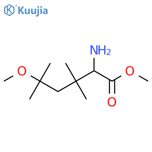 methyl 2-amino-5-methoxy-3,3,5-trimethylhexanoate structure